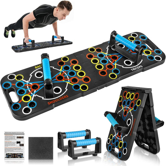 Entrena Todo Tu Cuerpo en Casa – Tabla de Flexiones 56 en 1 Plegable y Ergonómica para Hombres y Mujeres