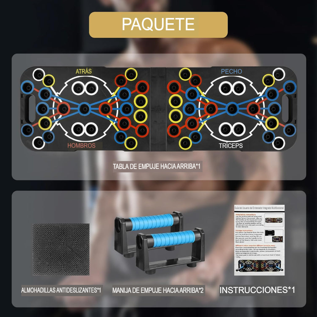 Entrena Todo Tu Cuerpo en Casa – Tabla de Flexiones 56 en 1 Plegable y Ergonómica para Hombres y Mujeres